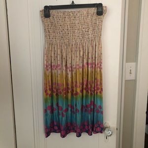 5/$25 🌈 SOLD🌈strapless rainbow sundress 🌞